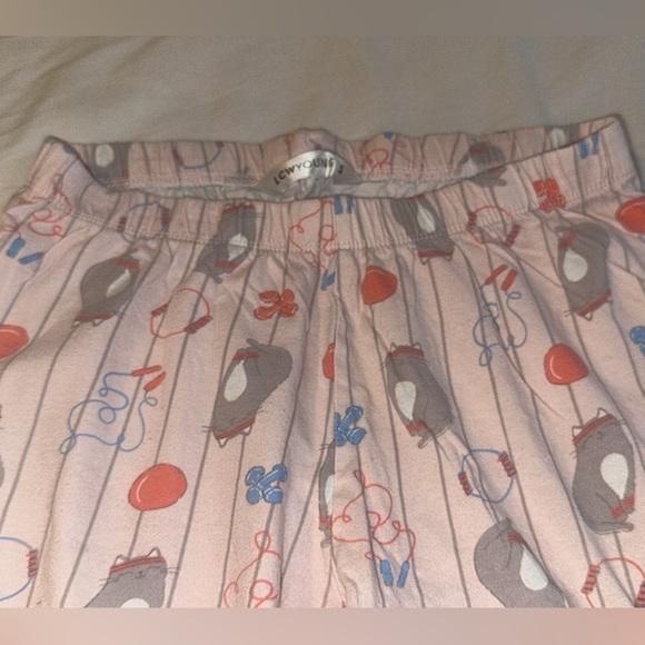 Cat Pilates Design Cotton Pajamas Set size Small So Cute. Adult or Kid - Picture 3 of 7